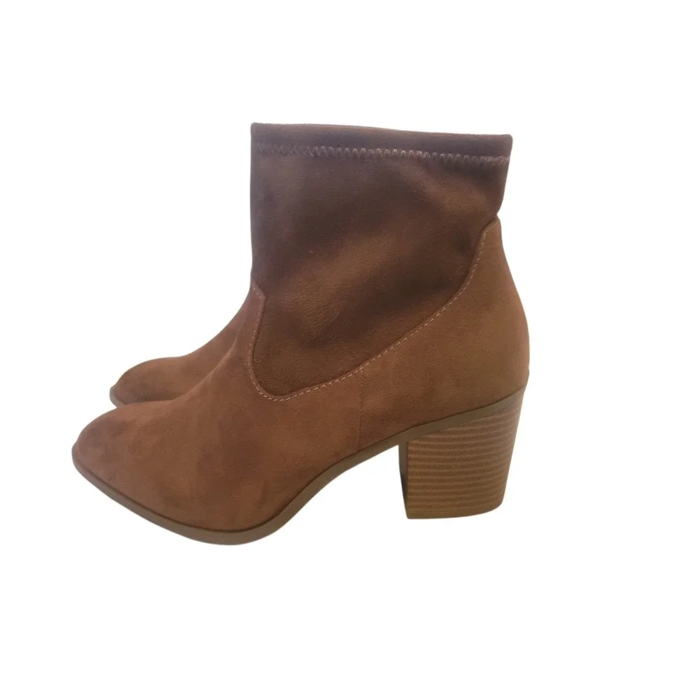 a.n.a Women's Whiskey Brown Ankle Boots SZ 6‎ Medium